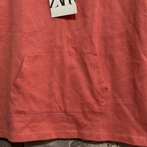 Zara Coral Short Sleeve Tee NEW - Picture 3 of 4